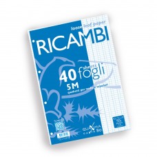 RICAMBIO A4 5MM 80GR 40FF PIGNA
